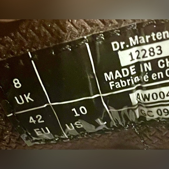 Dr. Martens Vintage Y2K Brown Leather 12283 Daisy Splat Platform Oxford. Size 10 - Picture 8 of 13